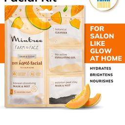 Mintree Farm To Face 5 Step Diy To Calm Acne Muskmelon Brightening Facial Kit - 45 g-1