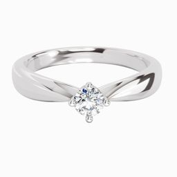 Sparkles Lab Grown Diamond 0.16 Carat Round Solitaire Ring 14K White Gold ( Ring Size -5)-image-96
