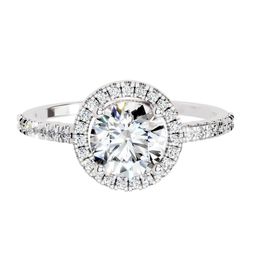 Sparkles Lab Grown Diamond 0.97 Carat IGI Certified Round Halo Engagement Ring-image-38