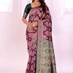 Florence Ragini Ethnic Motifs Woven Design Zari Kanjeevaram Saree-picture-15