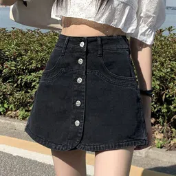 StyleCast Women Slim Fit High-Rise Denim Shorts-picture-5