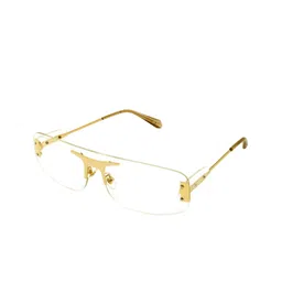 BAVINCIS Unisex Rectangle Sunglasses with UV Protected Lens Bayons-063-Gold-And-Day-Night-44