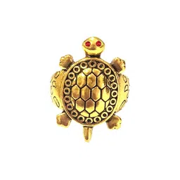 Dynamic Retail Global Tortoise Turtle Kachua Meru Ring for Men Women Boys Girl Vastu Fengshui Brass Gold Plated Ring ()-image-97