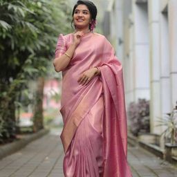 VILLE FASHION Woven Design Zari Kanjeevaram Saree With Blouse Piece-44