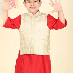 Fabindia Boys Woven Design Nehru Jacket-47