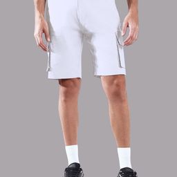 Hence Men Linen Cargo Shorts-image-45