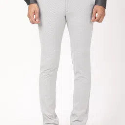 Indian Terrain Men Brooklyn Slim Fit Mid-Rise Textured Trousers-image-88