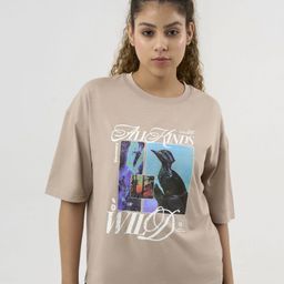 DCYPHR Graphic Printed Round Neck Oversized Cotton T-shirt-image-32
