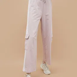 Kappa Women Solid Side Striped Regular Fit Mid-Rise Regular Trousers-image-19