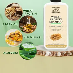 NATURE LEAGUE Set Of 2 Wheat Protein & Shea Butter Shampoo And Conditioner - 200 ml Each image 4