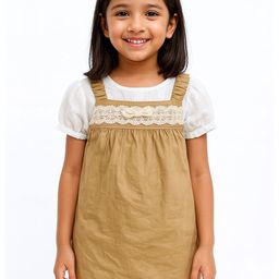 POP STREET KIDS Embroidered Dungarees With Tops-image-68