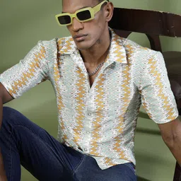 Rigo Men Comfort Opaque Printed Casual Shirt-image-25