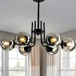 GAUVIK Black Glass Ceiling Lamp-28