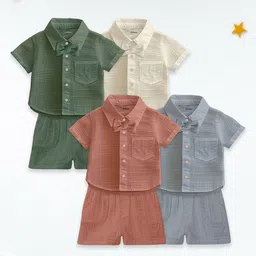Kidbea Kids Pack Of 4 Shirt With Shorts Clothing Set-image-16