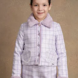 One Friday Girls Checked Tailored Jacket-picture-11