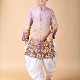 HUMAN CHOICE Kids-Boys Viscose Rayon Kurta Sets-image-91