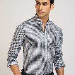 PB & J Gingham Checks Checked Spread Collar Cotton Shirt-image-88