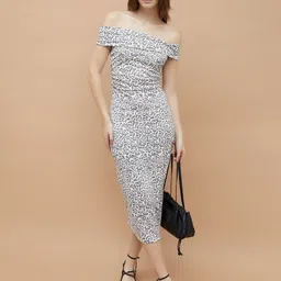 Ginger by Lifestyle Women Animal Printed Sheath Midi Dress-image-34