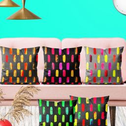 ArtzFolio Multicoloured Set of 5 Square Cushion Covers image 1