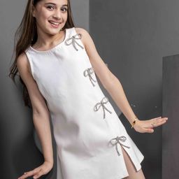 HOITY MOPPET Girls Sleeveless Above KneeA-Line Dress-image-82