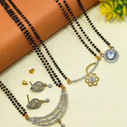 DIVYANSHI COLLECTION Women Gold-plated Mangalsutr & Earrings (Pack of 4)-58