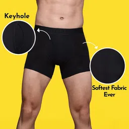 Heelium Pack Of 2 Mid-Rise Trunks DUP-P2-KEYHOLETRK-BLKNB-S image 3