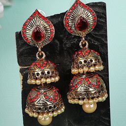 Anouk Dome Shaped Jhumkas Earrings-31