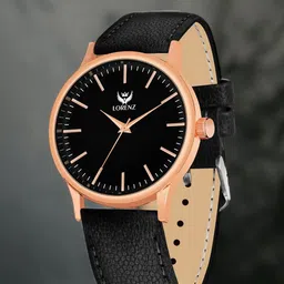 LORENZ Men Brass Dial & Leather Straps Analogue Watch MK-4054R-picture-16