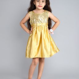 Funshine Girls Embellished Satin Bow Detail Fit & Flare Dress-image-66