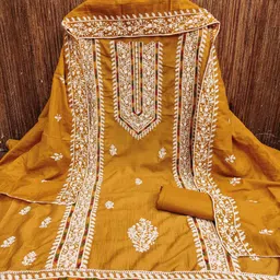 HMP Fashion Embroidered Unstitched Dress Material-image-24