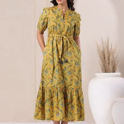 Zenava by Myntra Print Fit & Flare Maxi Dress-image-24