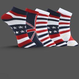 MJE Men Pack Of 5 Patterned Ankle Length Socks-picture-43
