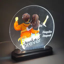 Personalized Friendship LED Table Lamp with Name – Friends Forever Acrylic Lamp Table Lamp-2