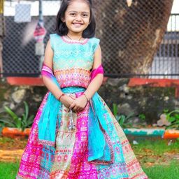 JAY NAGNATH FAB Girls Woven Design Embellished Lehenga & Blouse With Dupatta-picture-33