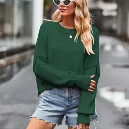 StyleCast Women Ribbed Round Neck Pullover-picture-28