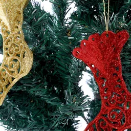 TAYHAA Set Of 4 Shiny Stocking Ornaments-image-6