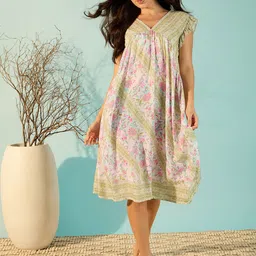 The Kaftan Company Printed Nightdress-image-95
