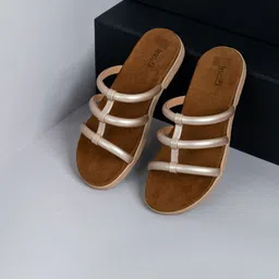 Inc 5 Women Striped Open Toe Flats-image-12
