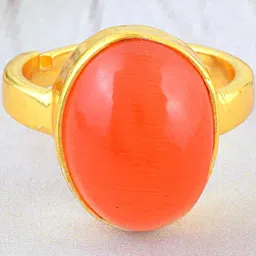 MEMOIR Red Cats Eye Gold Plated Finger Ring-29
