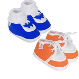NESKA MODA Blue Cotton Booties-image-82