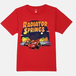YK Disney Boys Cars Printed Pure Cotton Applique T-shirt-image-69