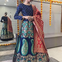 Mr Y Semi-Stitched Lehenga Set-picture-36