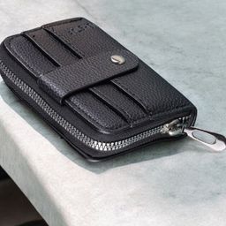 WATCHSTAR Men Zip Detail Leather Card Holder-image-107