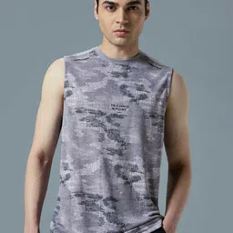 Technosport Printed Slim Fit Round Neck Sports Innerwear Vest With TECHNOCOOL+ MVP835GWESM-image-47