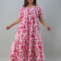 Malia Floral Print Fit & Flare Maxi Dress-image-45