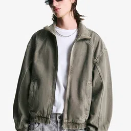 Bershka Men Crop Bomber Jacket-picture-17