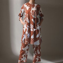 RUNAYA NX Printed Round Neck Tunic With Trouser-picture-8