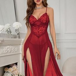 SECRETS BY ZEROKAATA Women Sheer Self Design Long Nightwear Baby Doll-image-42