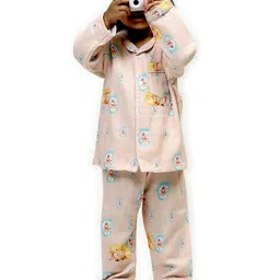 Snuggly Spaces Girls Printed Night suit-image-32