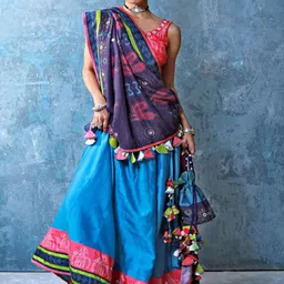 UDD Ethnic Motifs Printed Linen Dupatta-33